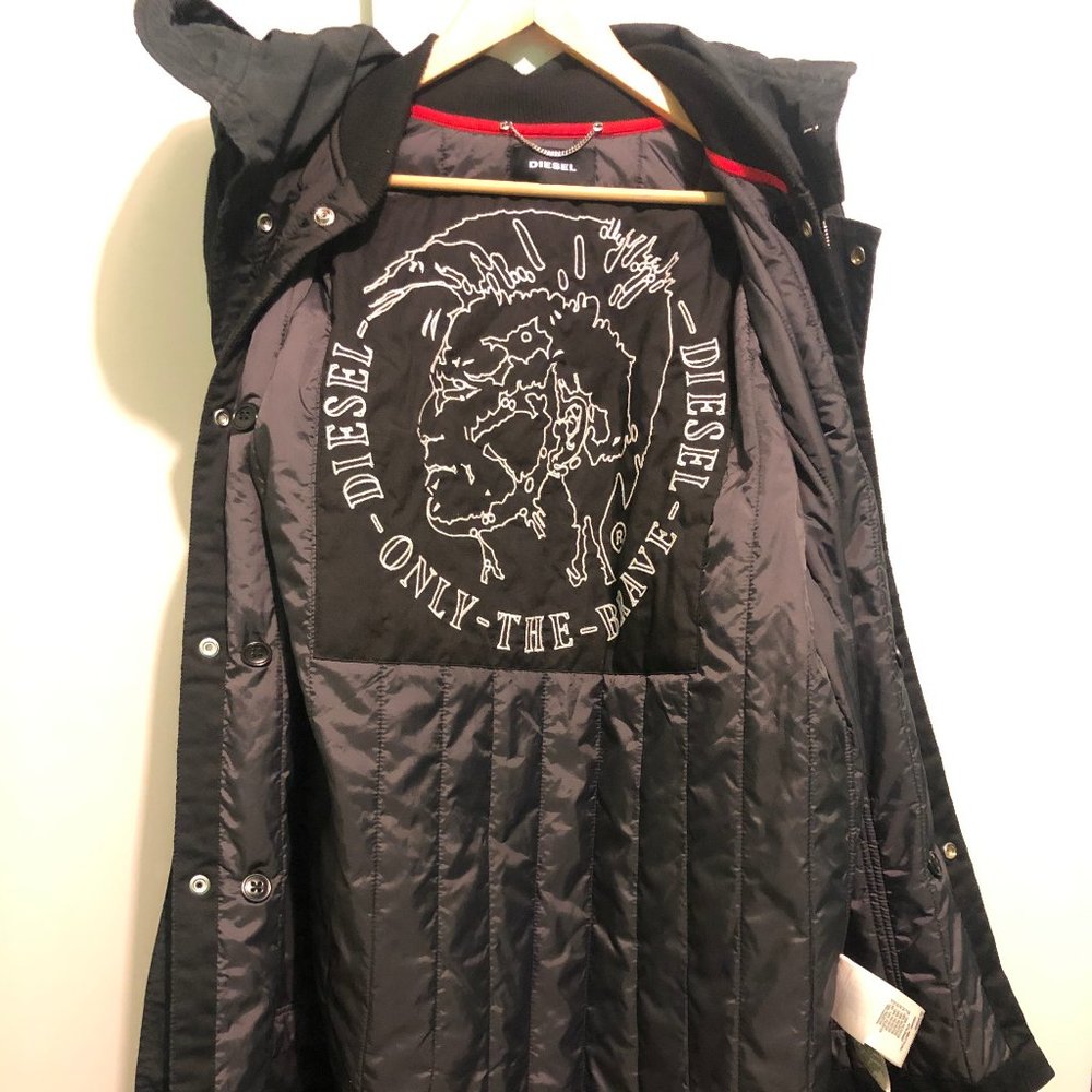 DIESEL mens Trench Coats Vintage "ONLY THE BRAVE"